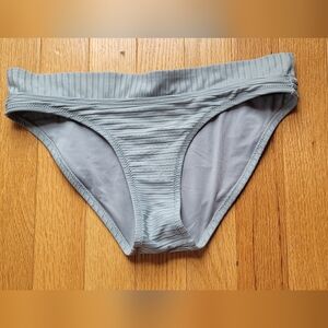 Rip Curl Pale Blue Ribbed Bikini Bottom, Size Small